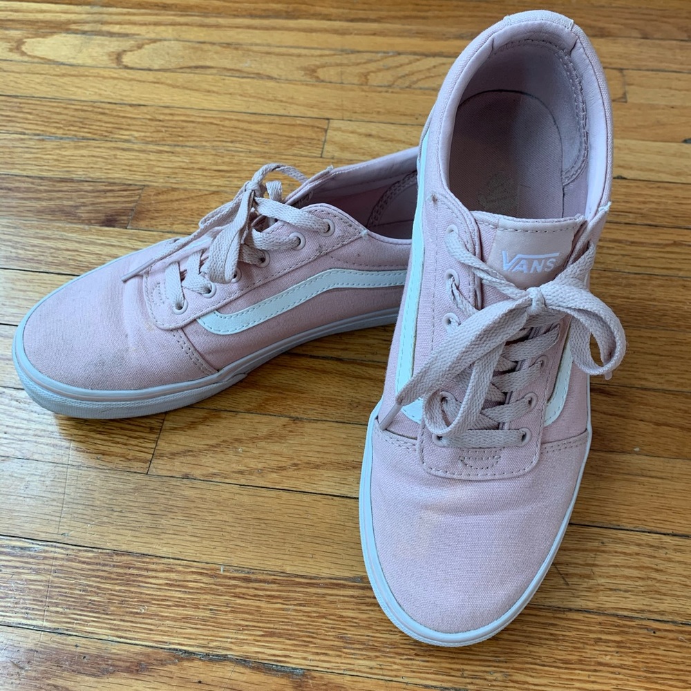 Vans pink lace up sneakers
